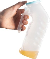 Men’s Portable Urinal Bottles 32oz 2 Pack Glow Lid Leak-Proof Travel