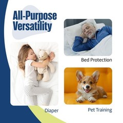 23″x36″ Disposable Underpads for Adults, Kids, Pets, Ultra Absorbent, 50 Count