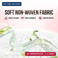 Body Wipes for Adults, Extra Large Wet Wipes, No Rinse Bathing Wipes, Disposable