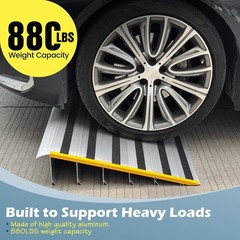 5″ Door Threshold Ramp for Wheelchairs Adjustable Aluminum Entry Ramp 880