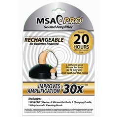 MSA Pro Single Pack Rechargeable Hearing 30X 20 HRS SOUND AMPLIFIER