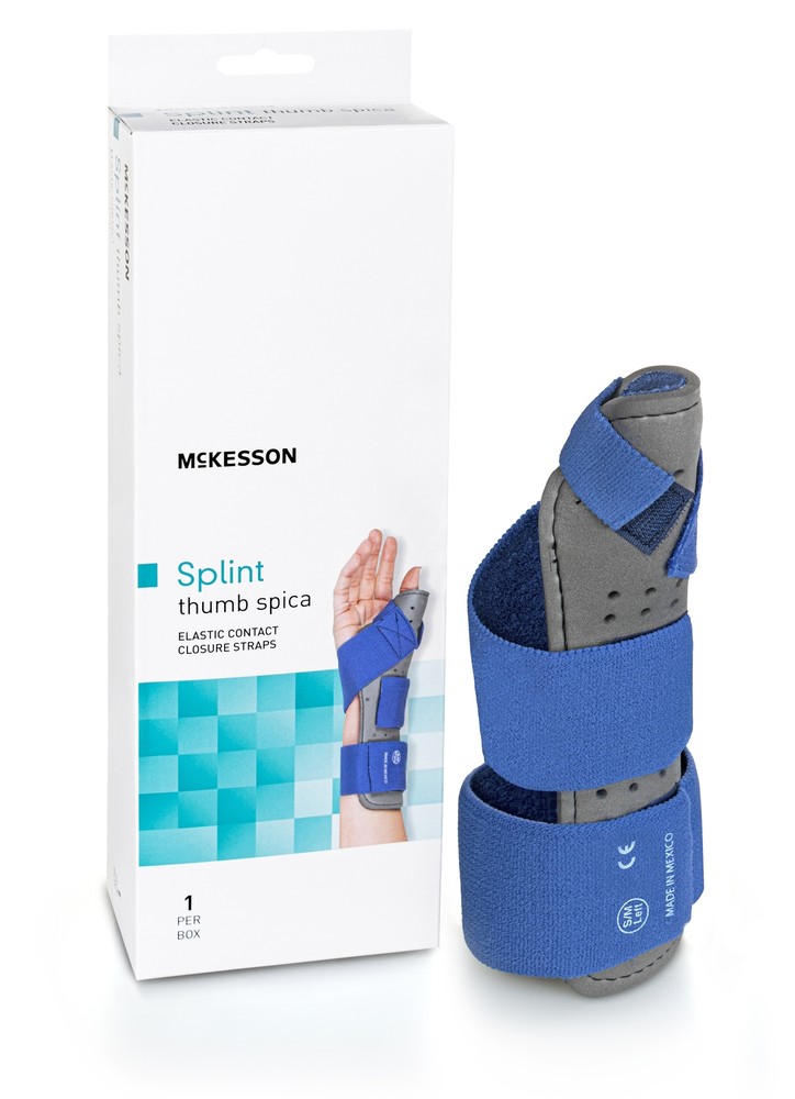 McKesson Hook and Loop Strap Thumb Splint for Left Hand 155-79-87114