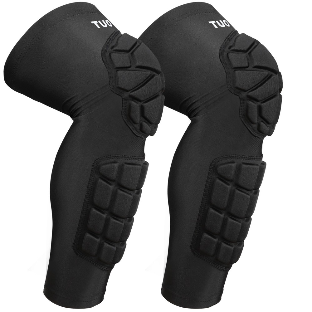 1 Pair Padded Knee Sleeve Youth Knee Pad Compression Leg Sleeve for Basketball