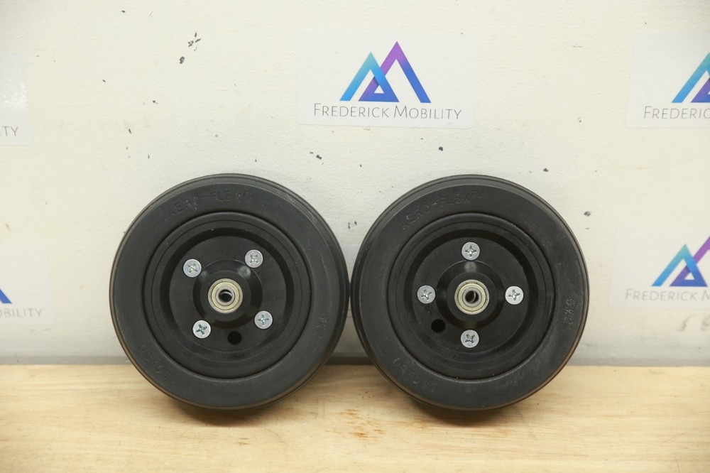 PAIR 6″ Rear Caster Wheels Tires for Quickie Pulse 6 / 5 Power Chairs 150×50