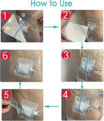 50 Pcs Waterproof Shower Protector Bandage 4X4 Inch for Chest Chemo Dialysis Cat