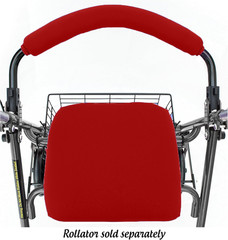 Top Glides Universal Rollator Walker Seat and Backrest Covers (Red)