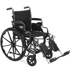 Invacare Folding Wheelchair with 20″ Seat, Legrest, Footrests- Black