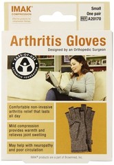 IMAK A20170 Arthritis Relief Gloves Mild Compression Small Gray Color 1 Pair