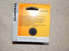 GUARDIAN 7/8 Inch Black Crutch Tips 1 Pair New In Box