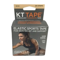 KT Tape Kinesiology Therapeutic Gentle Tape 20 Strips 2″ x 10″ -Beige