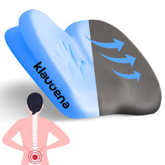 Klaudena Memory Foam Chair Cushion for Back Support, Sciatica Pain Relief