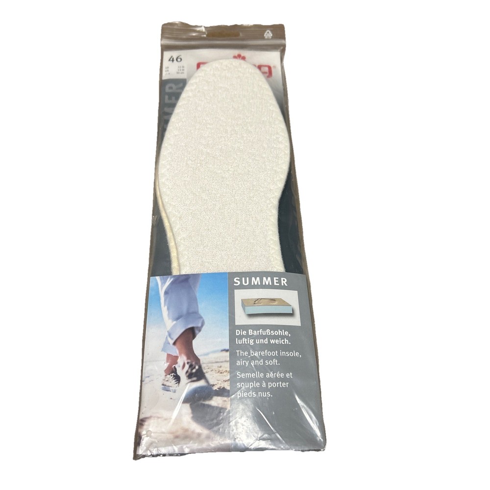 Pedag Summer 196 Comfort Insole, Natural Cotton Terry Fibers Dry Size 46