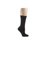 +MD PlusMD Diabetic Crew Socks Black White non binding seamless anti-microbial