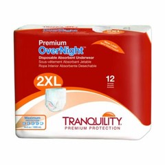 Tranquility Premium OverNight Pull On Underwear 2X-Large 62-80in – 48/Pack