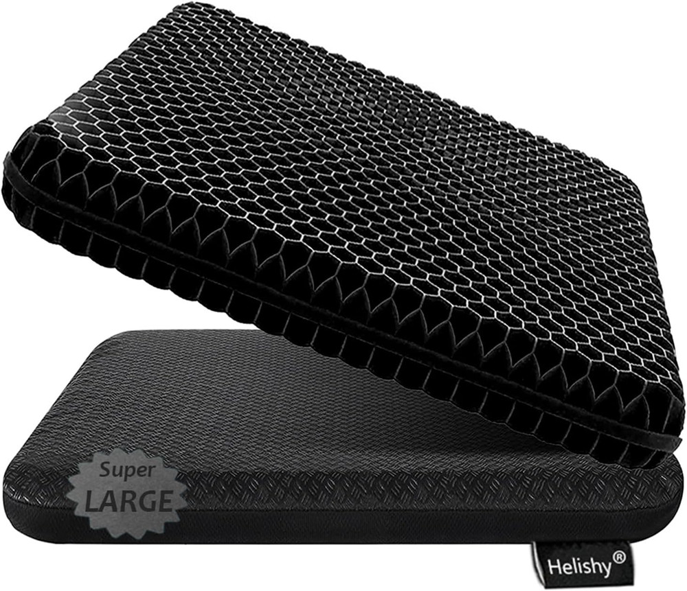 Gel Seat Cushion, Super Large (19X18X1.6Inch) Gel Cushion Chair Pads with Non-Sl