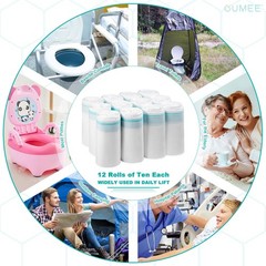 Disposable Commode Liners 20.8×15.75 in – Leak-proof Portable Potty Bags
