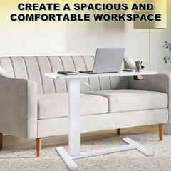 Adjustable Overbed Bedside Table with Wheels Bed Desk For Hospital and Home use