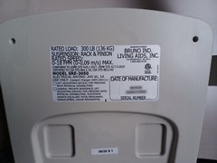 Bruno stairlift stair lift SRE-3050 3000 Chair assembly – For Right Side Only