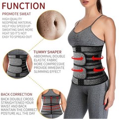 Men Waist Trainer Trimmer Belt Sweat Wrap Tummy Weight Loss Fat Burner Slimming