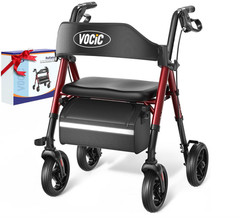 Walkers for Seniors, Z21 Rollator Walker with Seat Supports 350lb, 8″ Big Wheels