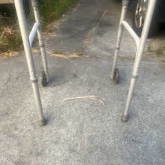 Medline Aluminum Walking Frame Adjustable Height 2-Wheel Silver Gray