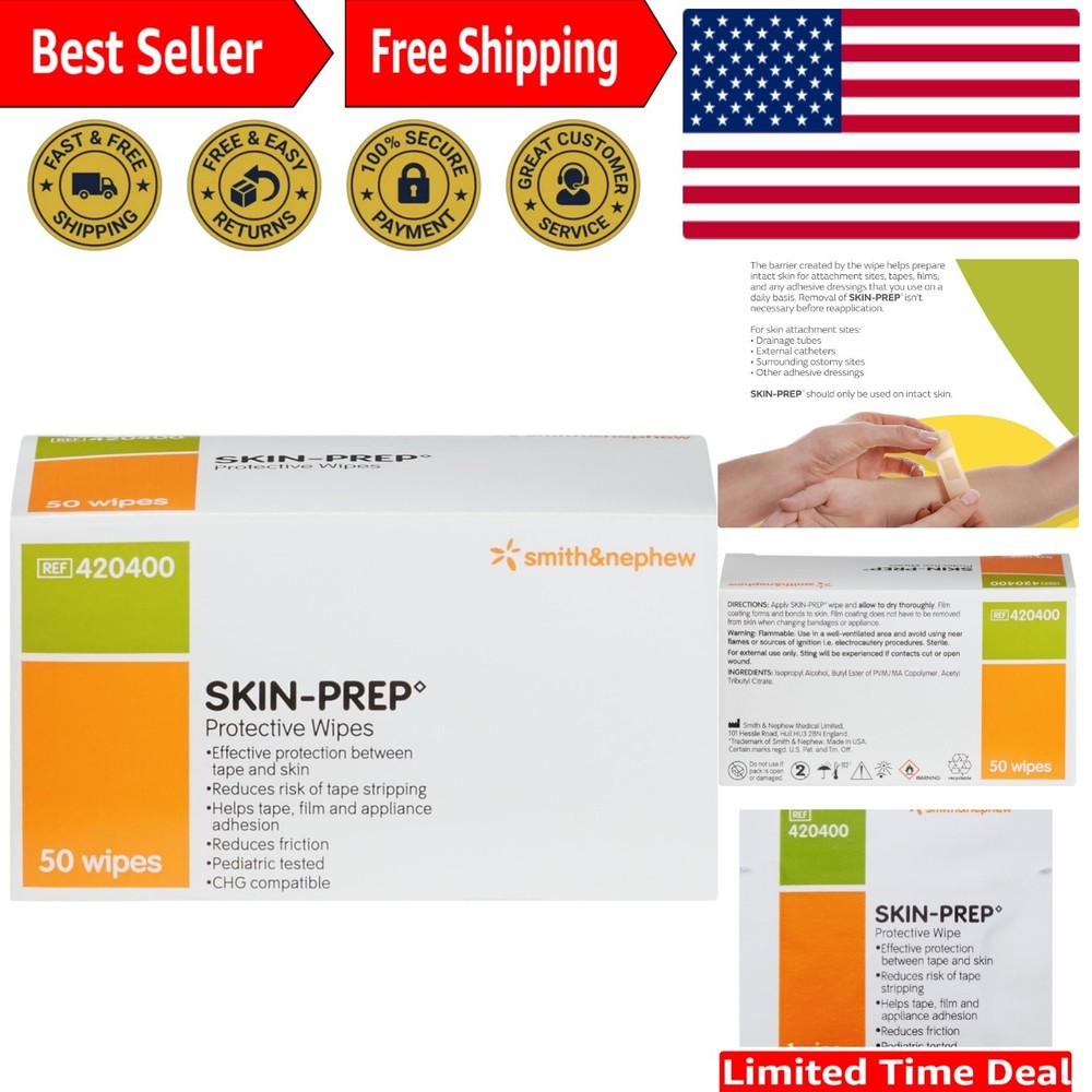Gentle Skin-Prep Protective Wipes – Ideal for Sensitive Skin & Adhesive Use