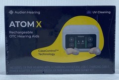 Audien Hearing ATOM X Rechargeable Hearing Aids UV Cleaning CaseControl Tech