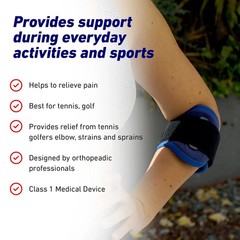 Neo G Tennis/Golf Elbow Strap, For Epicondylitis, Tennis/Golfers Elbow, Sprain