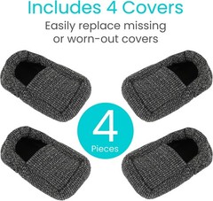 Walker Ski Glide Covers 4 PCS – Accessories for Folding Walkers – Heavy Duty