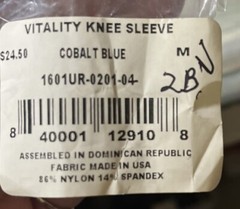 2 PACK TOMMIE COPPER VITALITY WRIST SLEEVES Size Medium Cobalt Blue