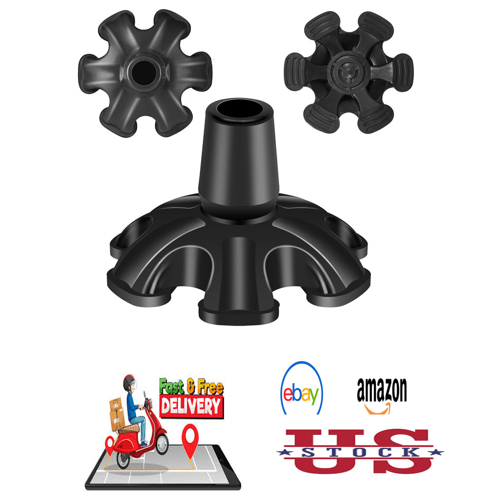 Cane Tip 3/4 Inch Rubber Self Standing Support Feet for Walking Canes Sticks