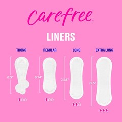 Carefree Panty Liners for Women, Extra Long, Unwrapped, 100 Count – Pack of 1