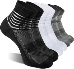 Compression Ankle Support Socks Cushioned Athletic Men Women 2 3 6 Pairs