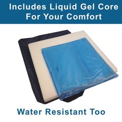 Meridian Gel Wheelchair Cushion with Water Resistant Cover, 16″ x 18″ x 2″, C