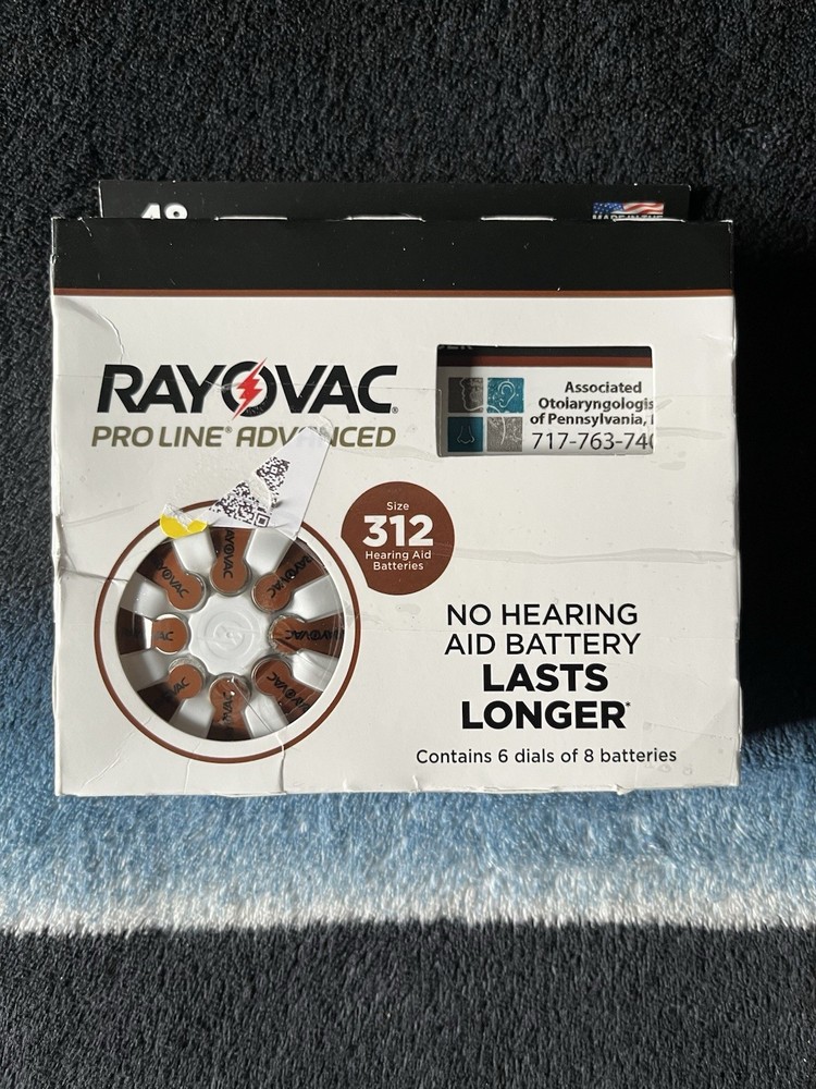 Rayovac Proline Advanced Hearing Aid Batteries-Size 312 (48 pack)