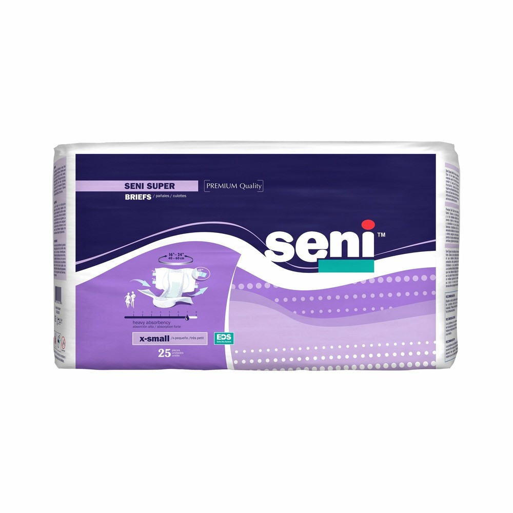 Seni Super Incontinence Brief XS Breathable S-XS25-BS1 Heavy 25 Ct