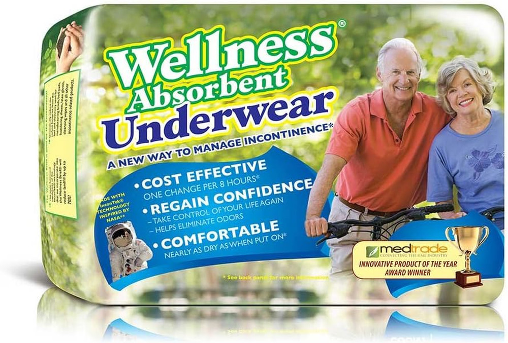 -Absorbent Underwear (Pull-Ups) Size Medium (19″–30″ Waist) 16 Count, Made in US