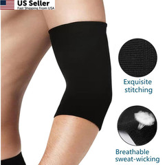 JUSDIQIR Elbow Compression Sleeves, Brace for Men Women, Large, Black