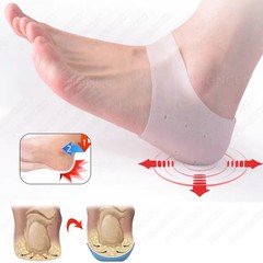 Silicone Moisturizing Heel Repair Socks Plantar Fasciitis Foot Support Gel Pad H
