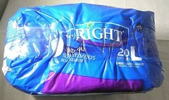 FitRight Ultra Underwear Unisex 40-56 in.(102-142cm) Large 15-20 Count,open pack