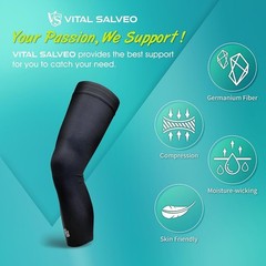 Vital Salveo -Germanium Recovery Compression Sports Full Leg Sleeve Length Th…