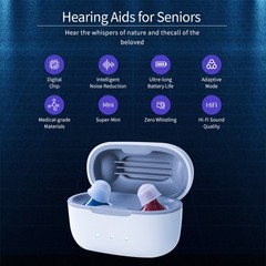 Bluetooth APP Rechargeable Hearing Aids For Seniors With Noise Reduction OTC