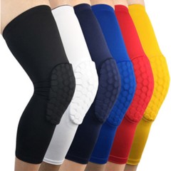 Honeycomb Knee Crashproof Antislip Basketball Leg Long Sleeve Hex Protector Gear