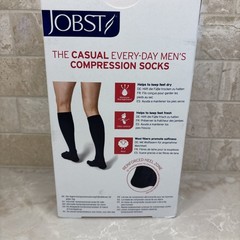 Jobst for Men Mens Casual Compression Knee Socks 15-20 mmhg Supports Therapeutic