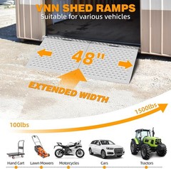 VNN 29x48in Shed Ramp 1500 LB Capacity Aluminum 2PC