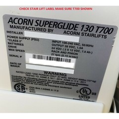 Power Supply Charger for Acorn StairLift SuperGlide 130 T700 After 2014