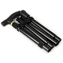 Adjustable Folding Walking Cane Aluminum Collapsible Travel Hiking Stick with Ti