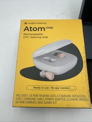 NEW Audien Hearing ATOM one 1 Wireless Rechargeable OTC Hearing AIDS