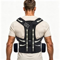 LifeLove Adjustable Posture Support Brace for Upper Back & Shoulders, Fits Heigh