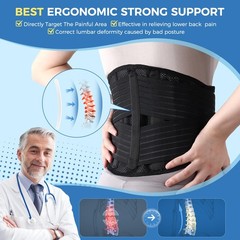 Back Support Brace for Posture with Stretchable Belt.Upgraded High-elastic St…